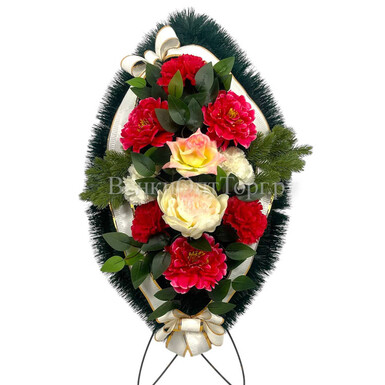 Венок ритуальный 70 см Арт. ВС-70/02