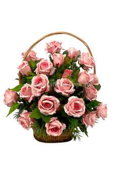 Ритуальная корзина Премиум 60 см из искусственных цветов — Арт. КП/02