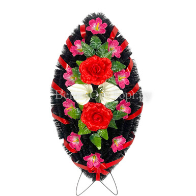 Венок ритуальный 90см Арт. ВБ-90/01