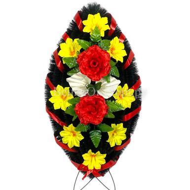 Венок ритуальный 90см Арт.ВБ-90/02